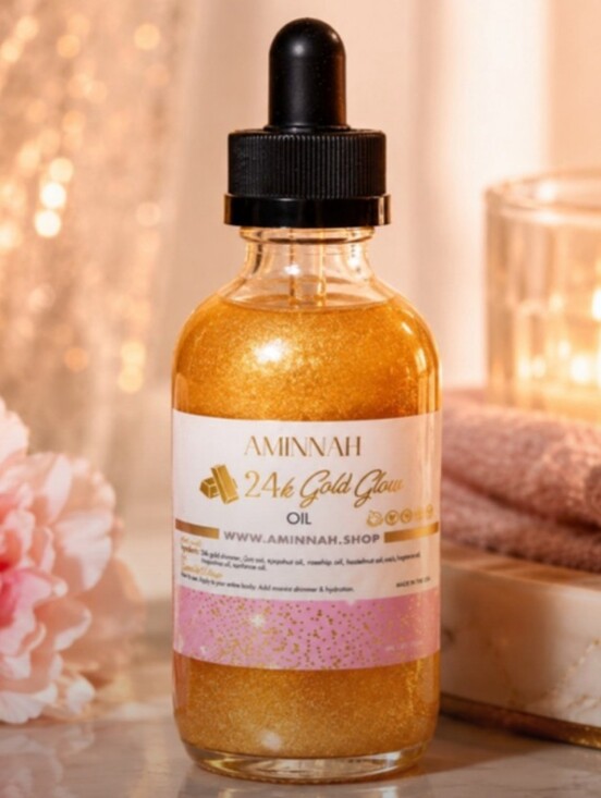 Aminnah Other - Aminnah-24k Gold Glow Shimmer Body Oil (Warm Vanilla )